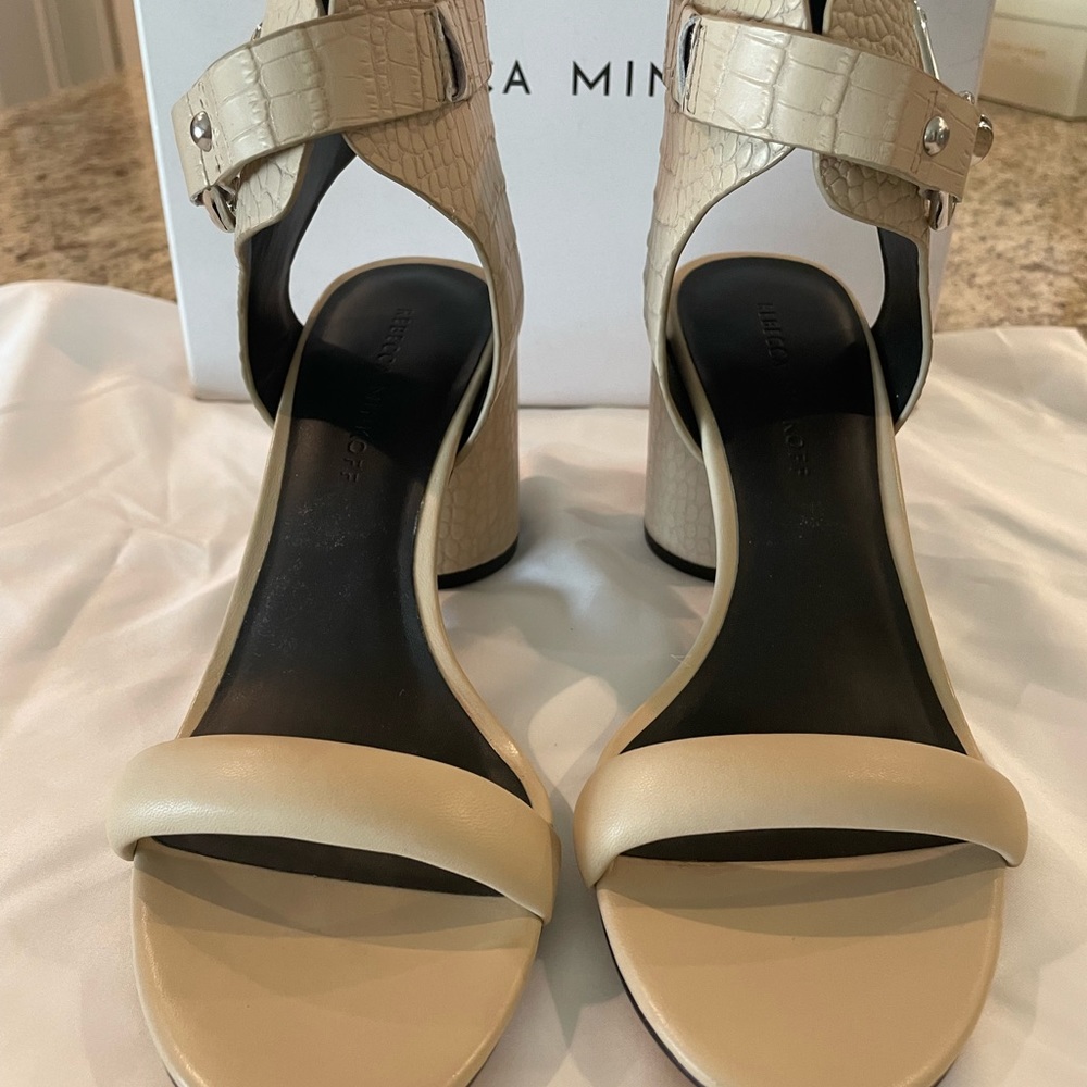 Rebecca Minkoff exotic leather heels. Color Clay, size 7. Never worn.